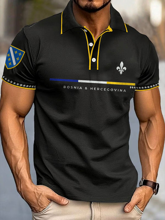 Herr Bosnia Fotball-lege ZMAJEVI Trykte Casual T-skjorter