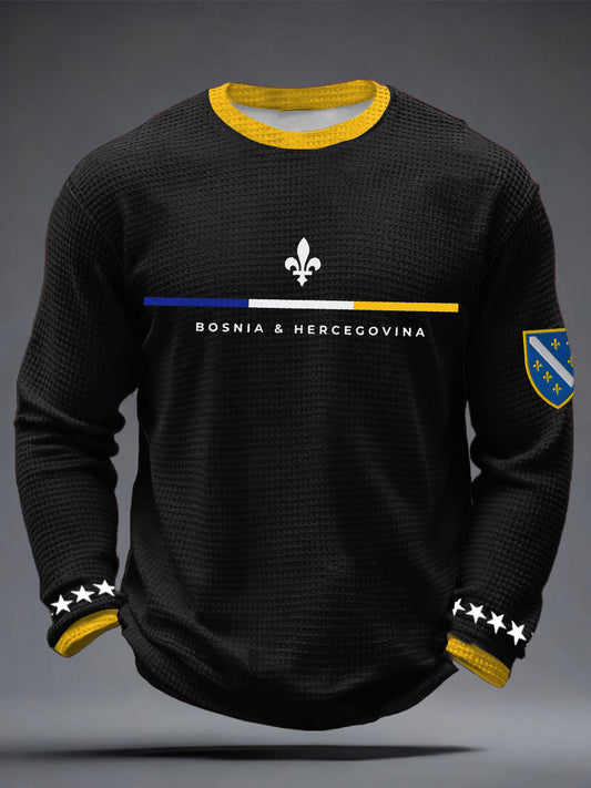 Herreklær Bosnia ZMAJEVI Fotballentusiast Trykt Vaffelgenser