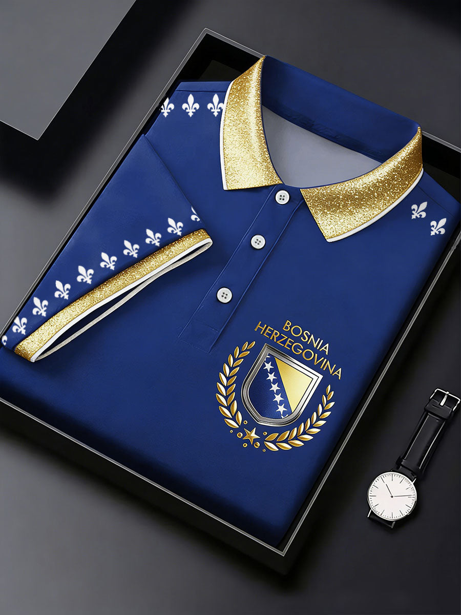 Herr Bosnien Fotbollsläkare ZMAJEVI Tryckta Casual T-shirts