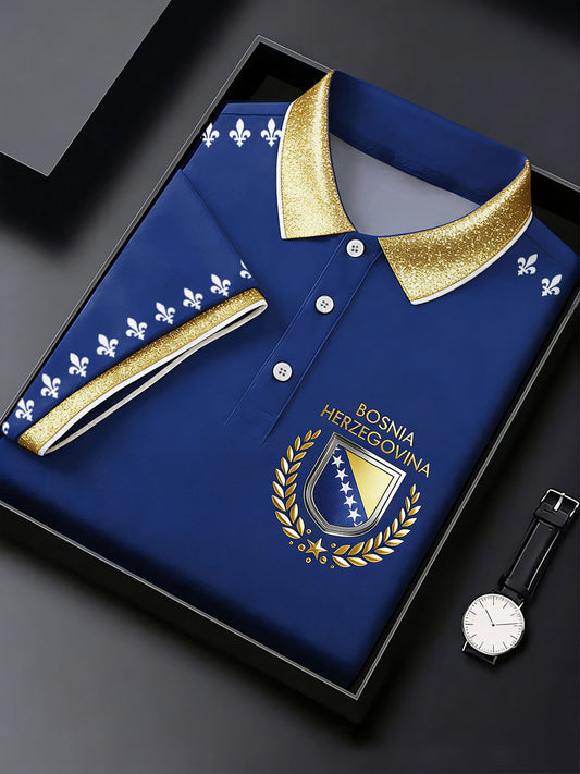Herr Bosnien Fotbollsläkare ZMAJEVI Tryckta Casual T-shirts