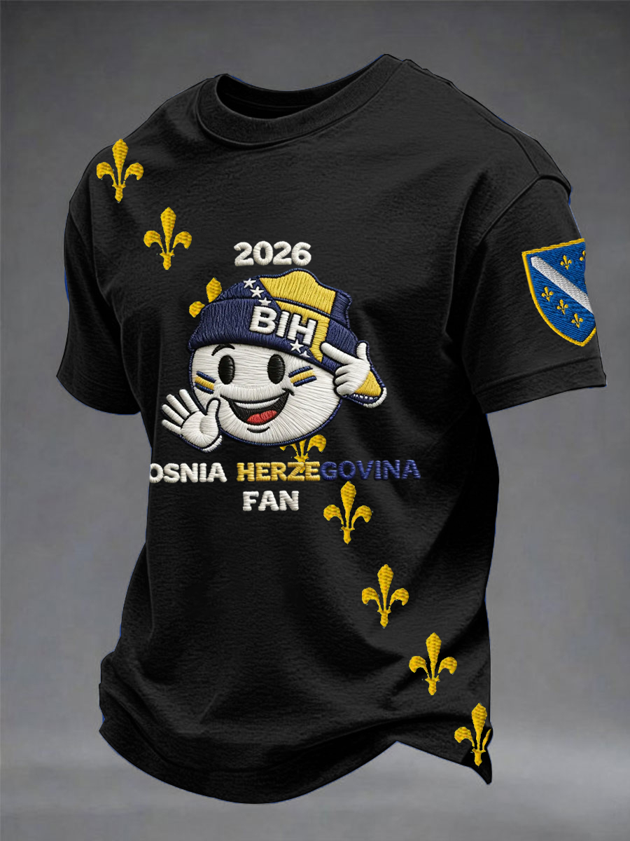 Herr Bosnien ZMAJEVI Fotbollsentusiast Tryckt kortärmad t-shirt