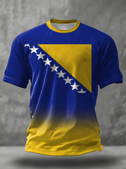 Herrarnas Bosniska Fotbollslärd ZMAJEVI Tryckt T-shirt
