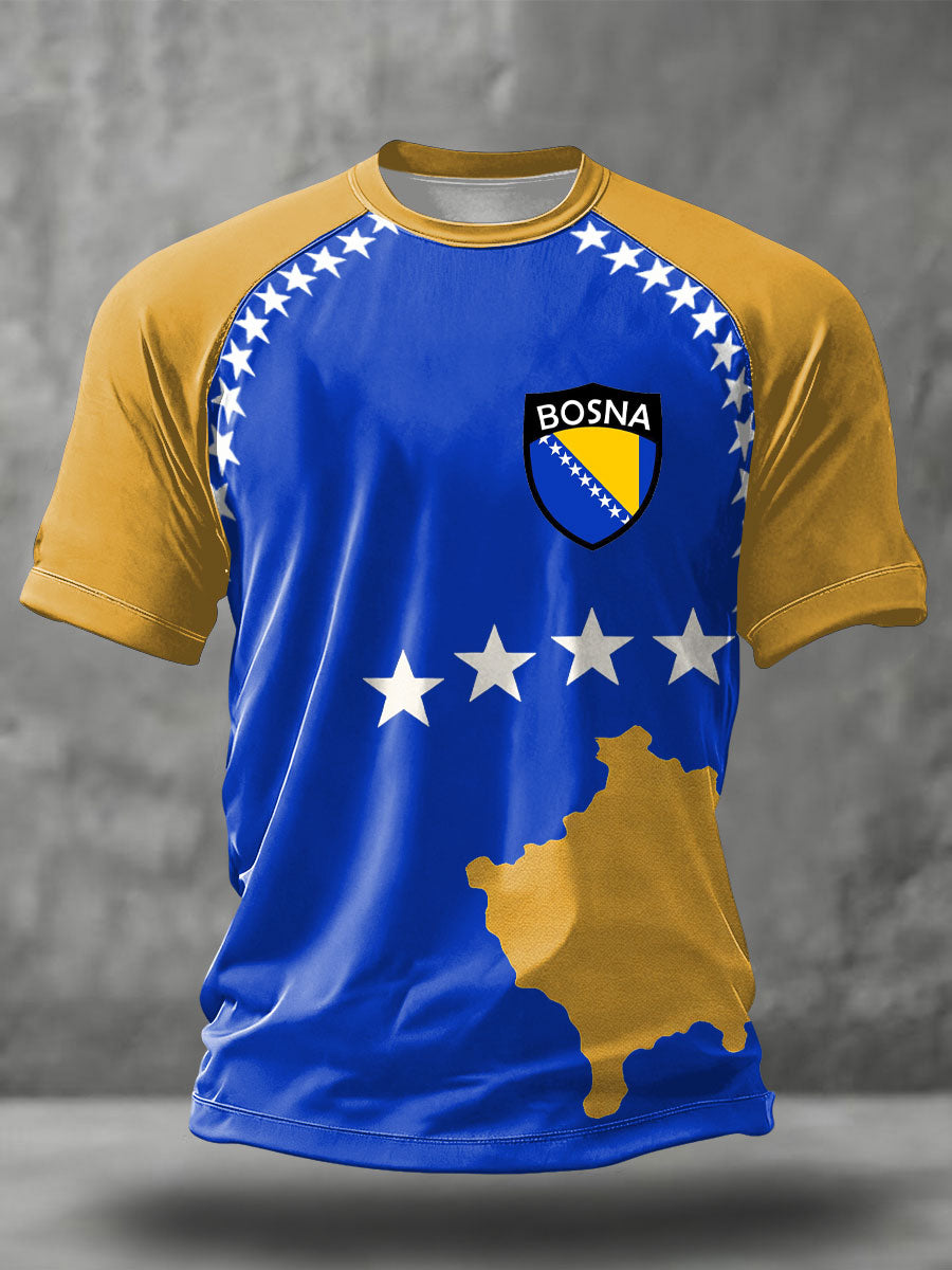 Herrarnas Bosniska Fotbollslärd ZMAJEVI Tryckt T-shirt