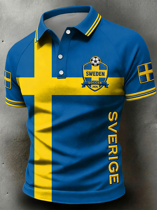 Retro Sverige 2026 Fotballsupporter Minnespolo