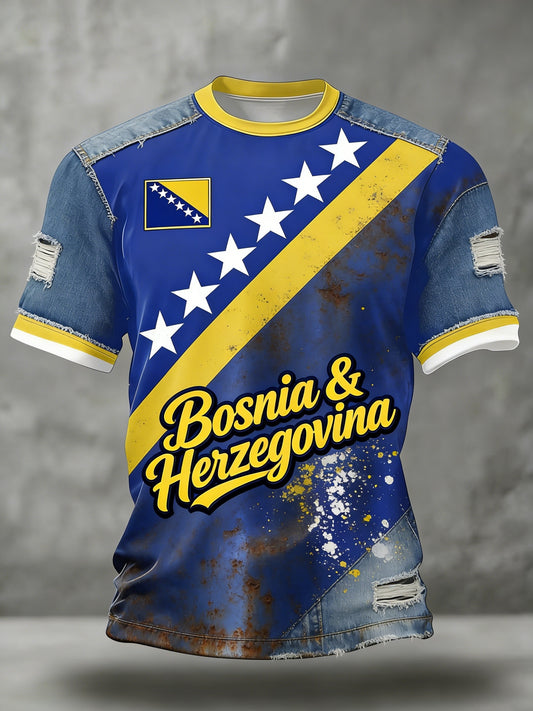 Herr Bosno ZMAJEVI Fotballærers trykte t-skjorte