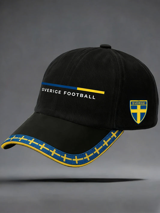 Retro viking svensk fotballflagg emblem uformell vasket hatt