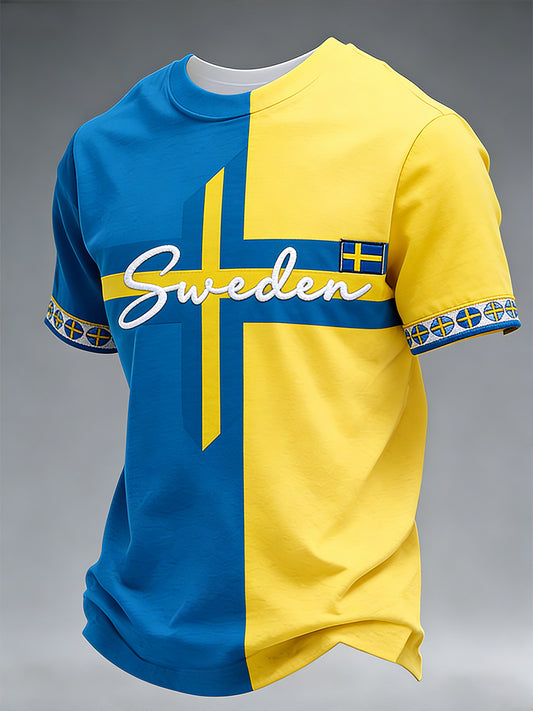 Retro svensk kunstinspirert trykt uformell topp