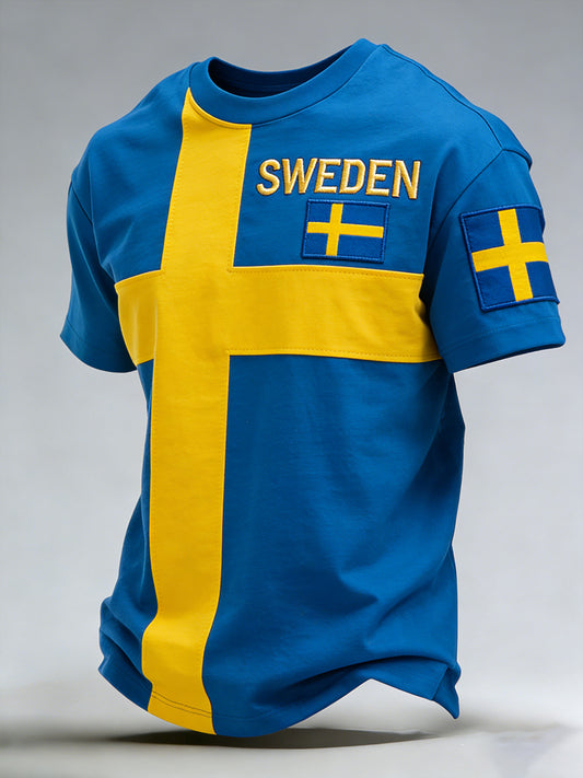 Retro svensk kunstinspirert trykt uformell topp