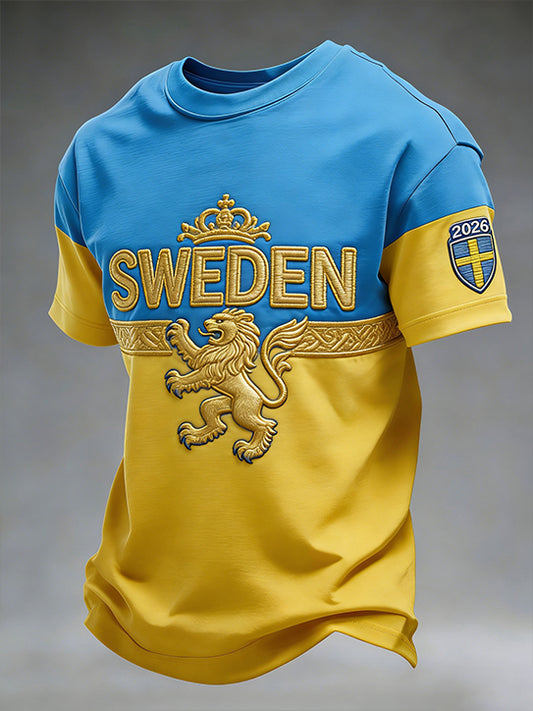 Retro svensk fotballfans kunsttrykk avslappet topp