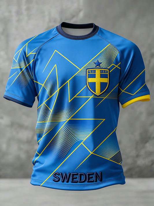 Retro svensk kunstinspirert trykt uformell topp