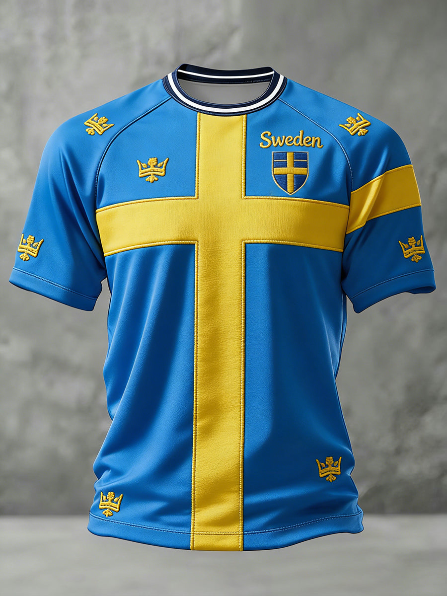 Retro svensk konstinspirerad tryckt ledig topp