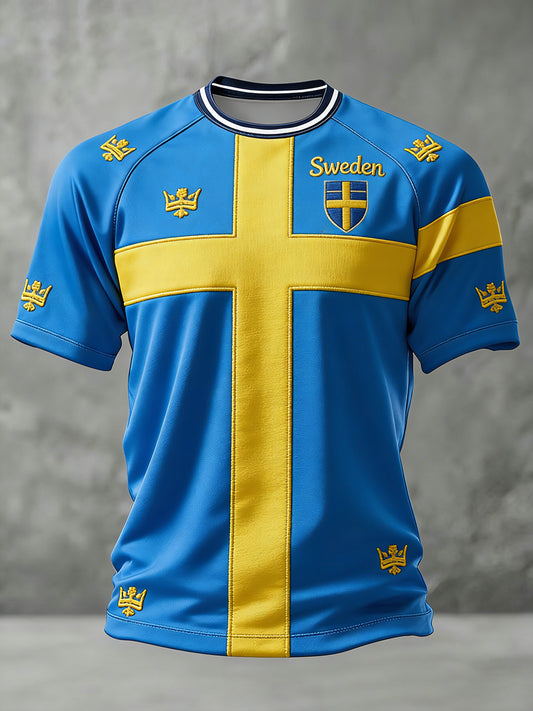 Retro svensk kunstinspirert trykt uformell topp
