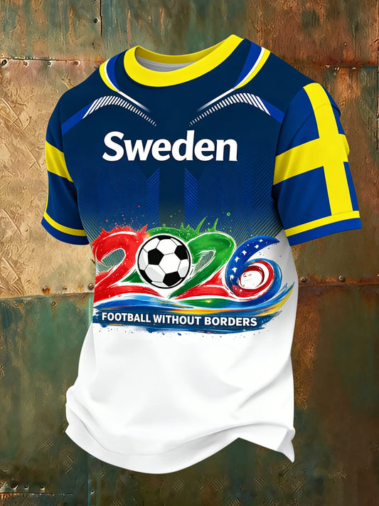Herrenes svenske fotballkamp heierklistermerke supportertrøye