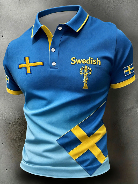 Retro svensk midtsommer-lappeteppe avslappet genser