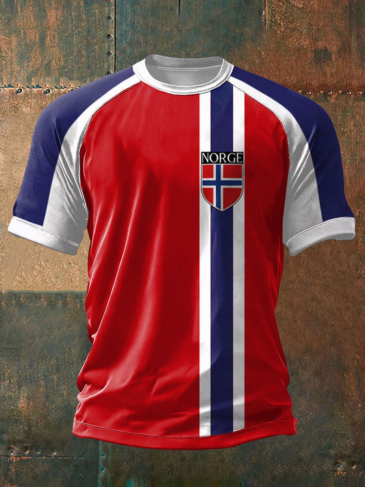 Unisex Norge Fotball Lærer Trykt T-skjorte