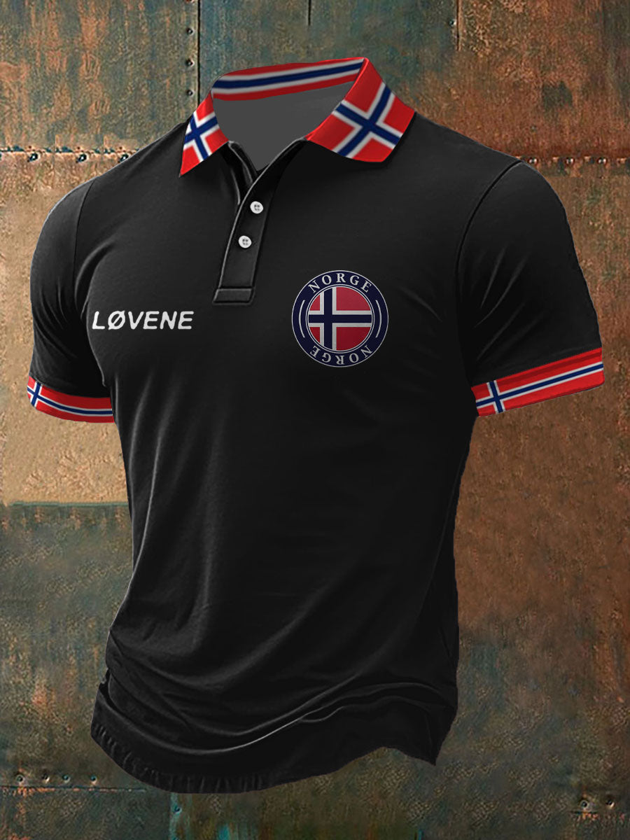 Mäns Norge Fotboll älskare Printed Casual Tops
