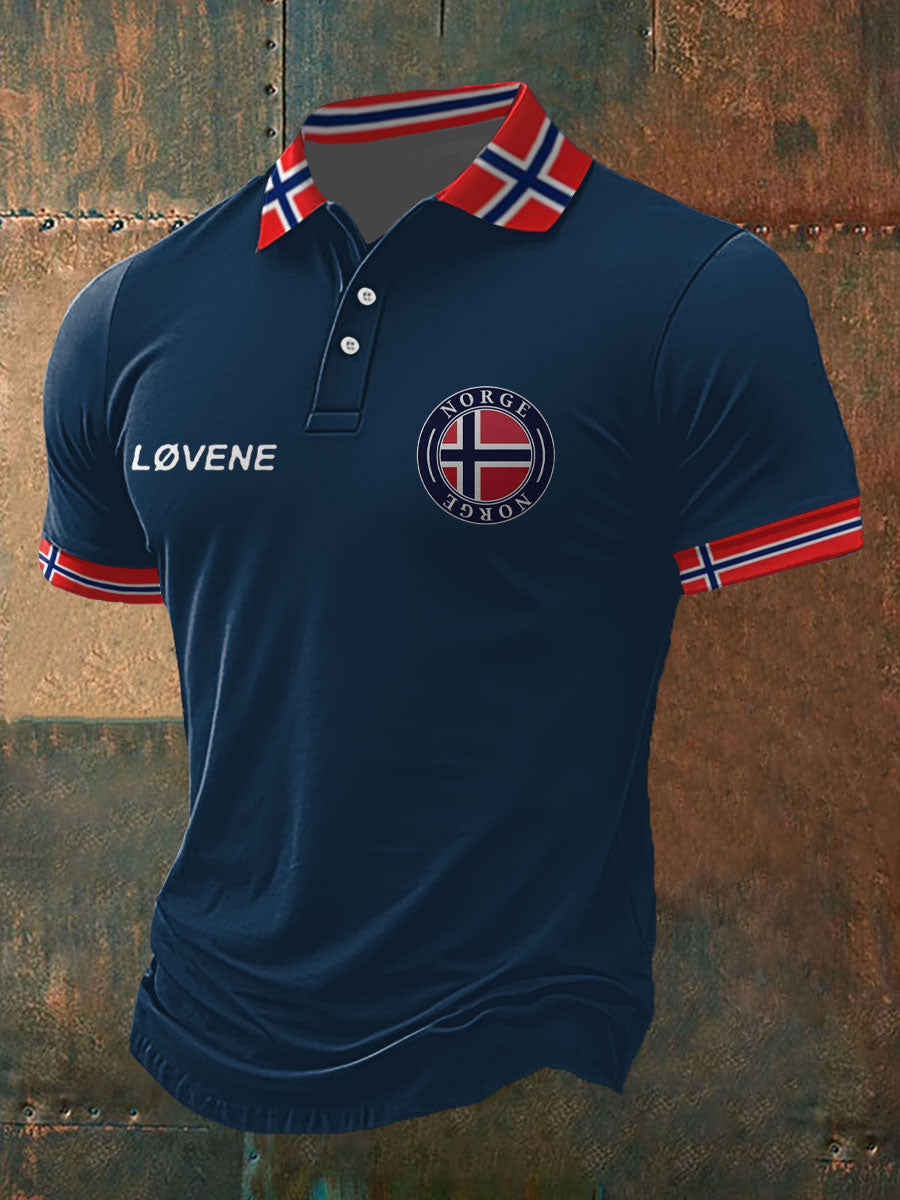 Mäns Norge Fotboll älskare Printed Casual Tops