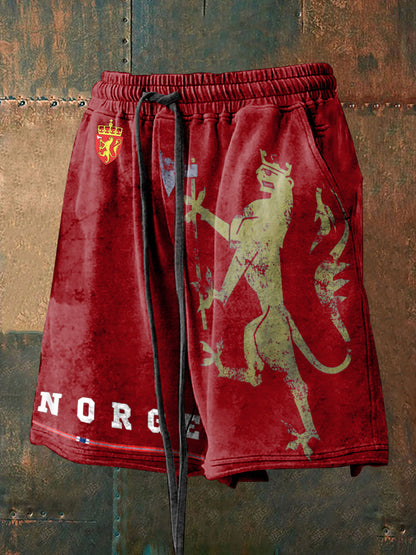 Herrshorts med norskt mönster