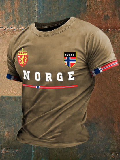 Herrtröja med norskt tryck