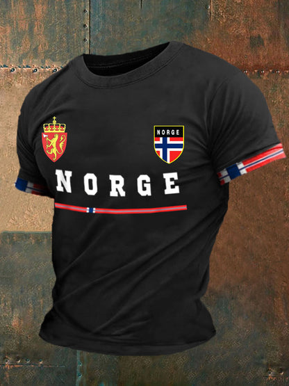Herrtröja med norskt tryck