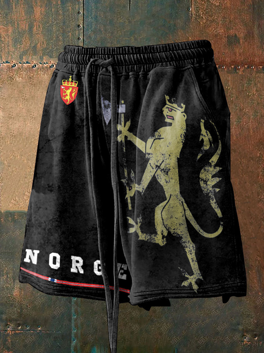 Herrshorts med norskt mönster