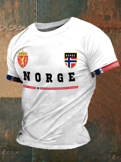 Herrtröja med norskt tryck