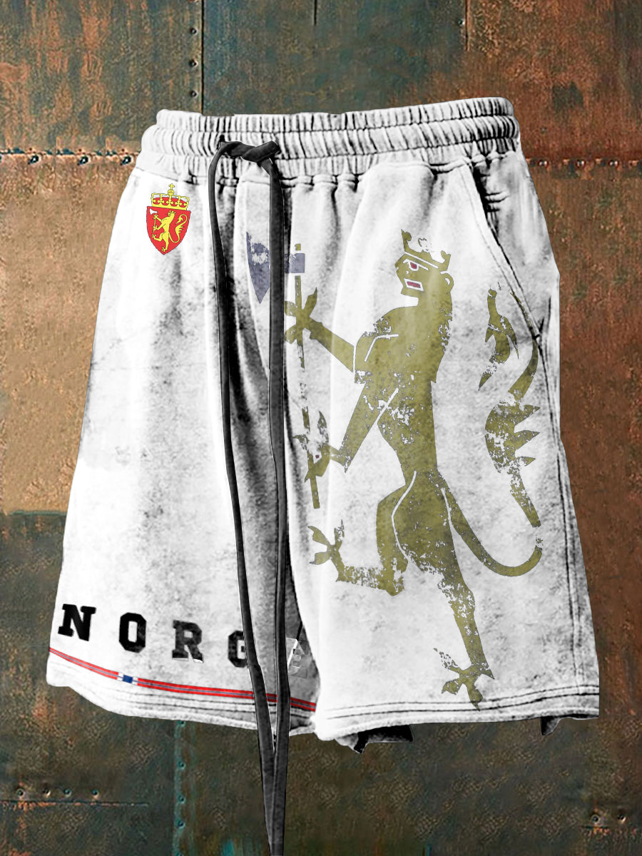 Herrshorts med norskt mönster