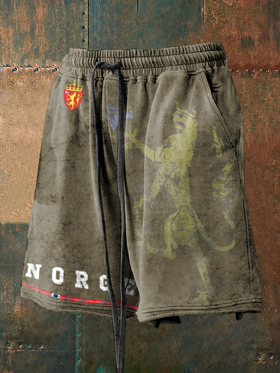 Herrshorts med norskt mönster