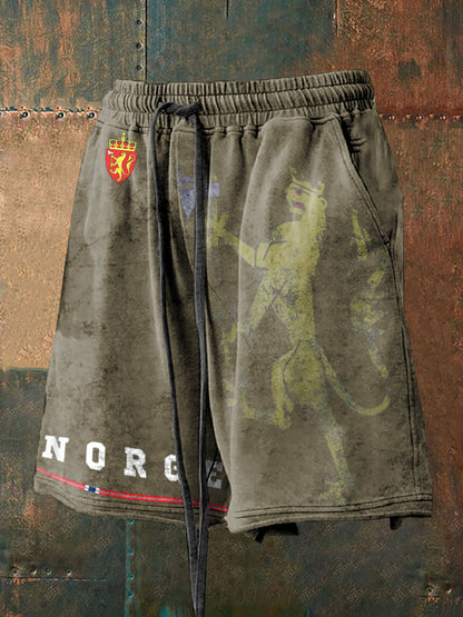 Herrshorts med norskt mönster