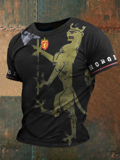 Herrtröja med norskt tryck