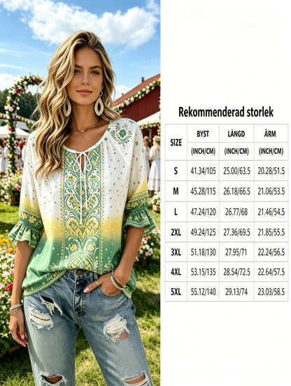 Damer Svensk midsommarfest minneskonsttryck T-shirt