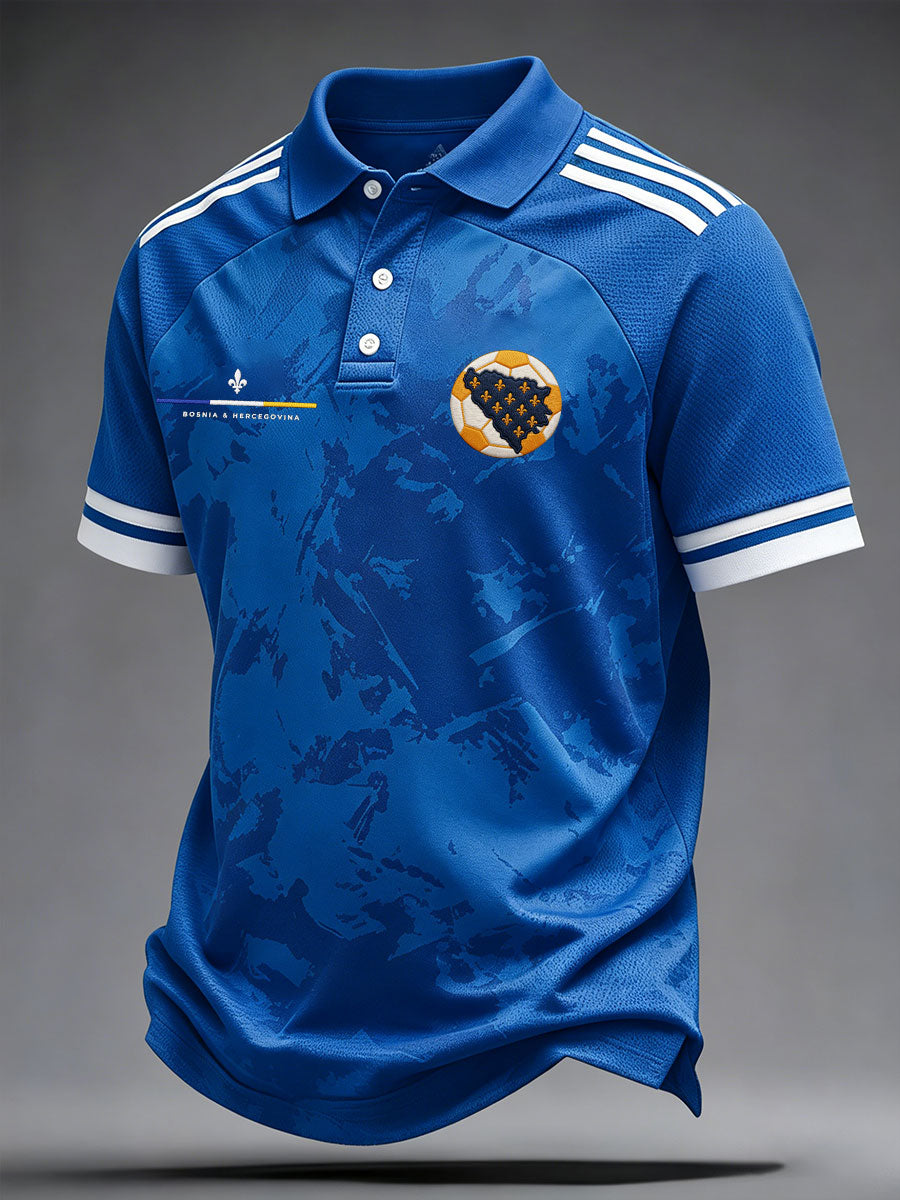 Mäns Bosnia Sport älskare konst Tryckta Casual Tops