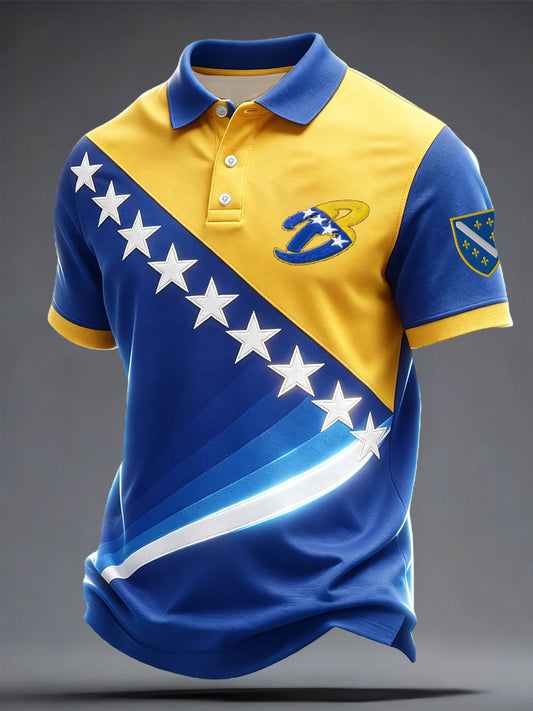 Herr Bosnia Sportselsker Trykt Casual T-skjorte