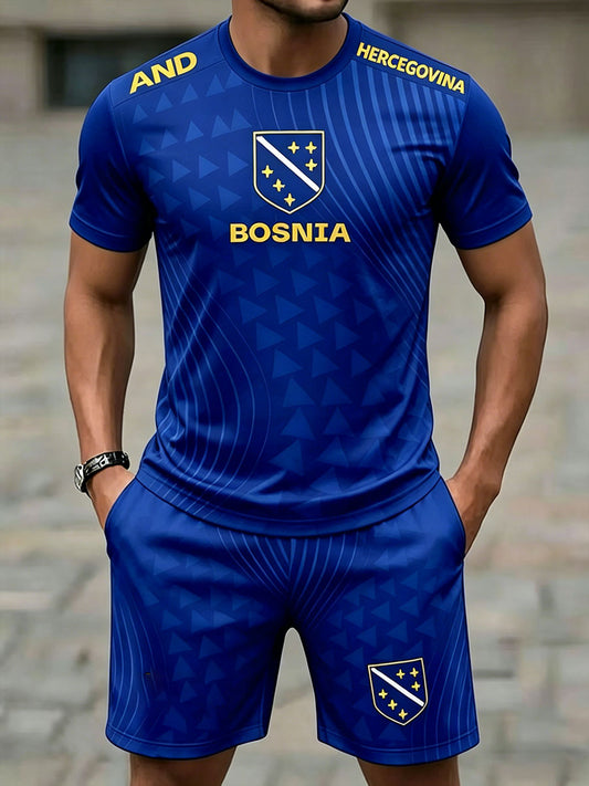 Herre Bosnia Sportselsker kunsttrykte sett