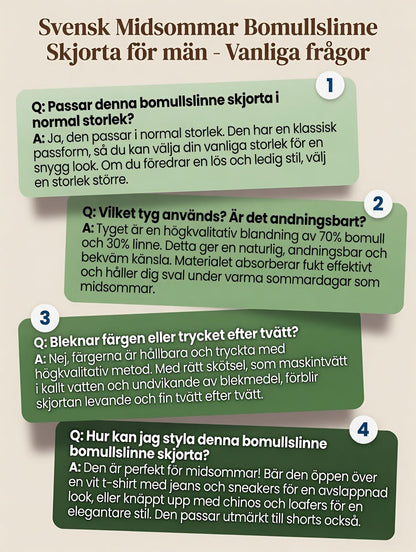 Herrretro svensk midsommarfolkaldrigblommig bomull-linne skjorta med korta ärmarna