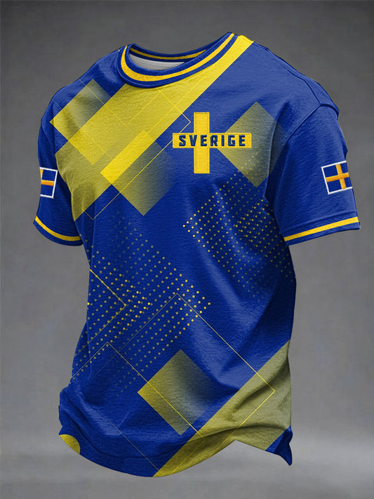 Herregenser med svensk fotballtrykk