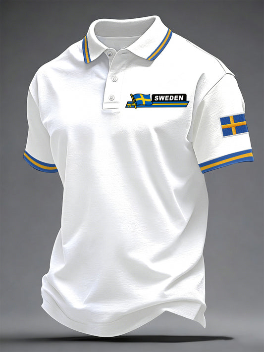 Herresvensk trykt casual topp