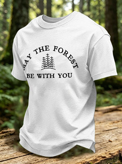 Herrtröja med tryck: May The Forest Be With You