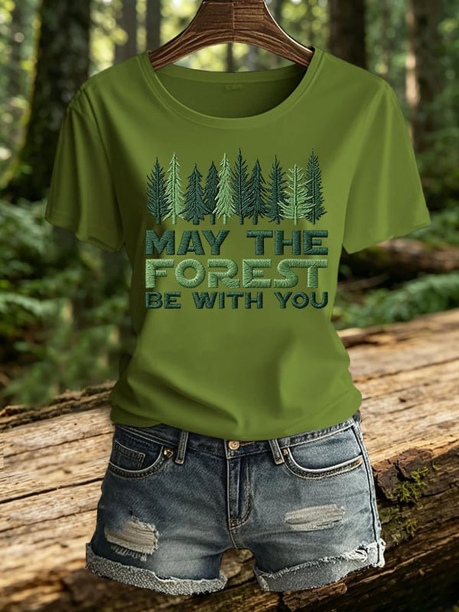 Kvinnors kan skogen vara med du skriv ut T-shirt