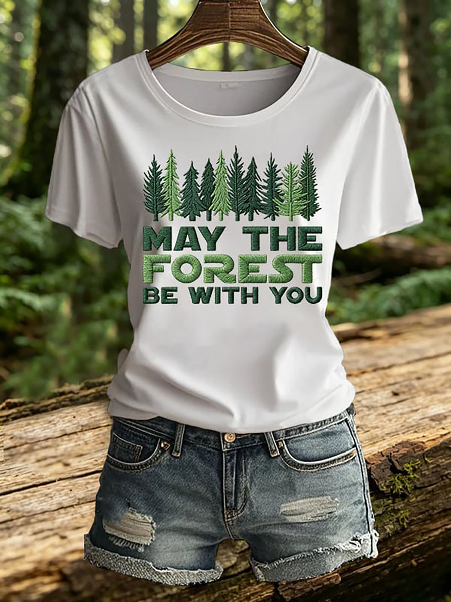 Kvinnors kan skogen vara med du skriv ut T-shirt