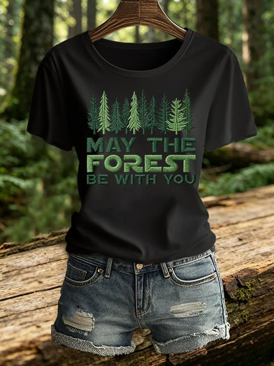 Kvinnors kan skogen vara med du skriv ut T-shirt