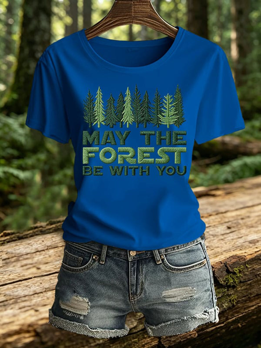 Kvinnors kan skogen vara med du skriv ut T-shirt