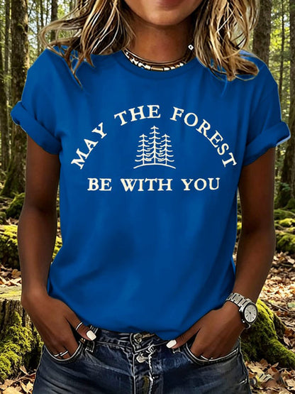 Dammens "Må skogen vara med dig"-tryckt t-shirt