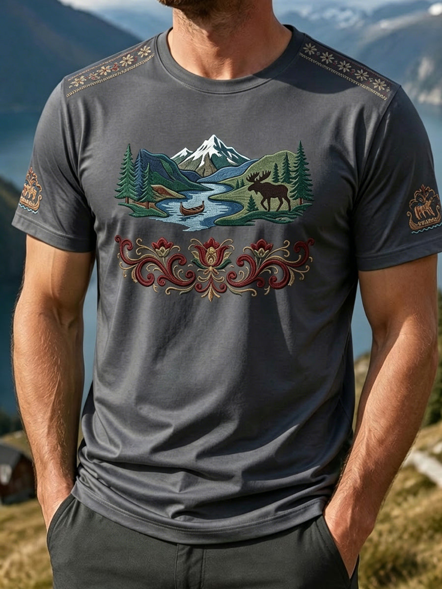 Menns Retro Utendørs T-shirt