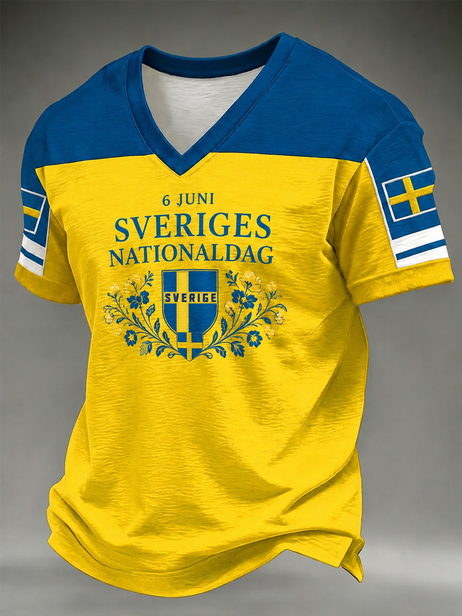 Mans t-shirt med svensk morsdagstryck