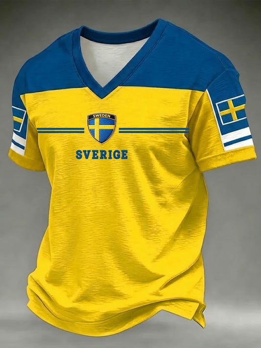 Herre t-skjorte med svensk morsdagsprint