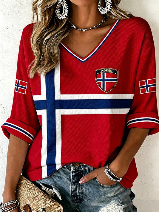 Dame V-hals topp