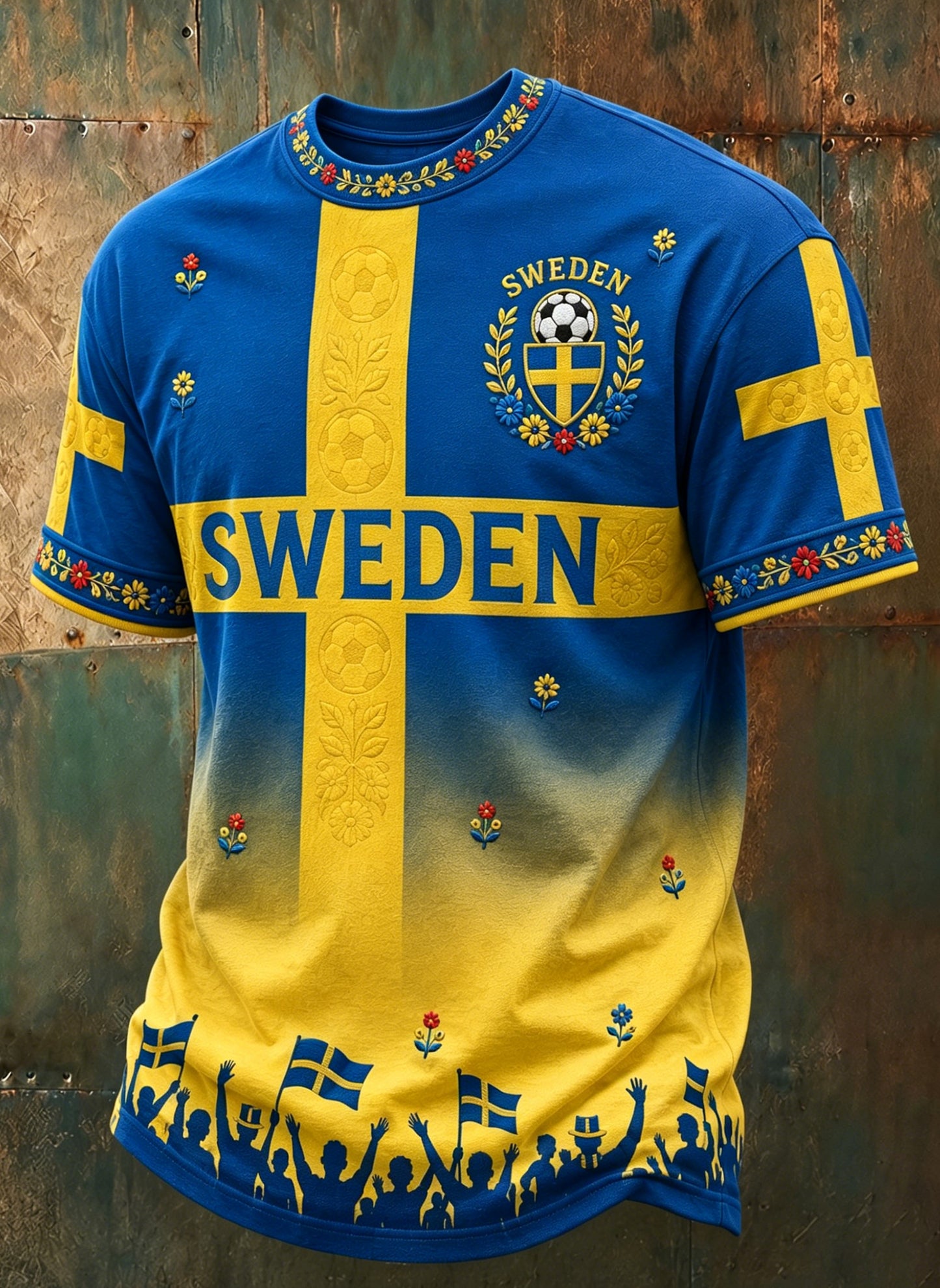 Herrarnas fotbollsmatch – hejarklackkonsttryck T-shirt