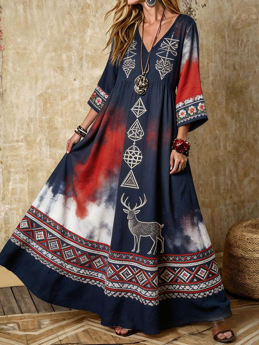 Dame linkjole med skandinavisk nordisk stil og blomstermotiver