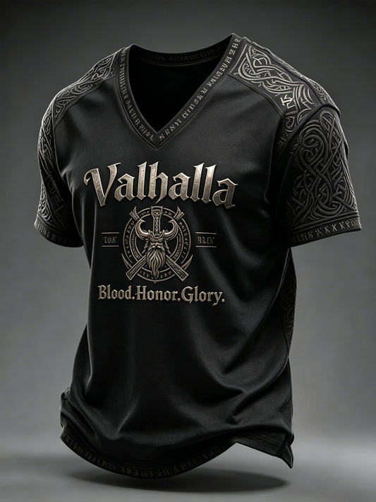 Herrens Valhalla V-hals T-skjorte